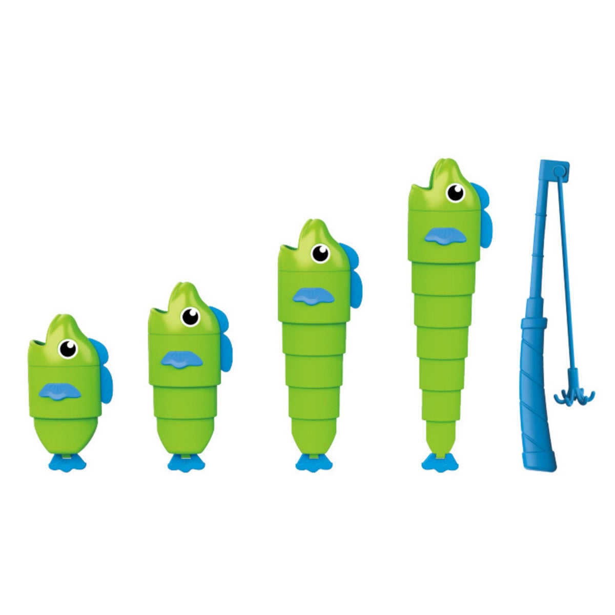 5 Pieces Family Fun Retractable Sea Creature Game Hand-Eye Coordination Sea Creature and Rod Play Set Screennon-Digital Interactive Fishing Set Educational for Families, Kids