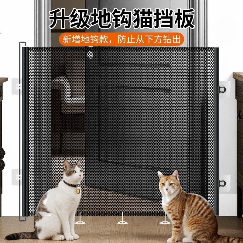 Portable Folding Pet Dog Fence, No-Drill Cat Barrier, Mesh Screen
