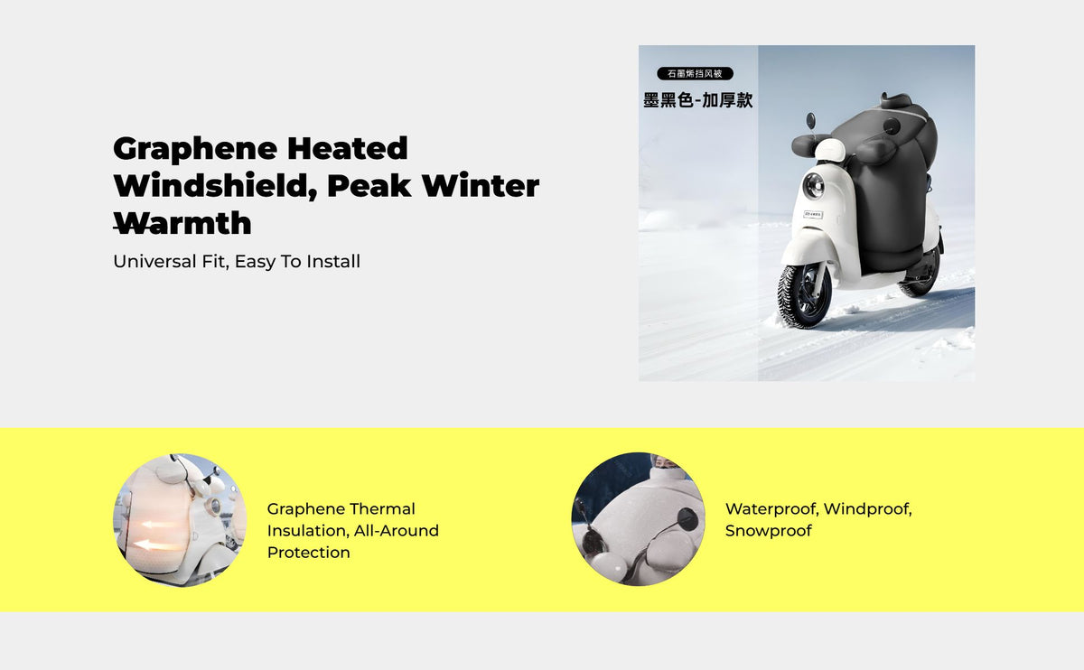 Graphene Windproof Waterproof Handlebar Mitts for Winter
