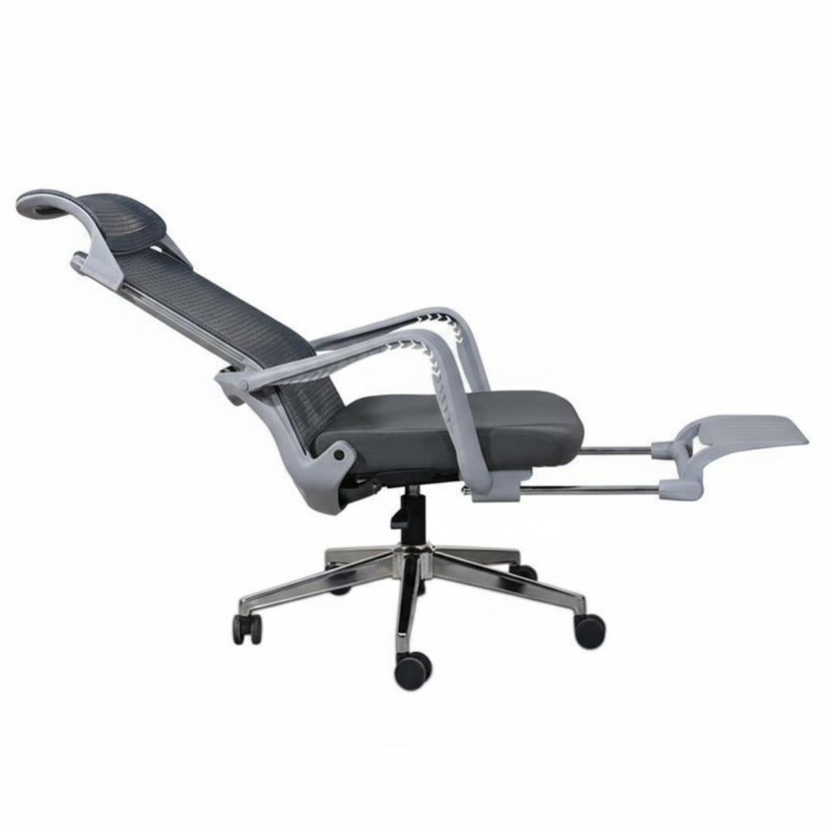 Ergonomic Recliner with Footrest Adjustable spine support Reclining Mesh Chair