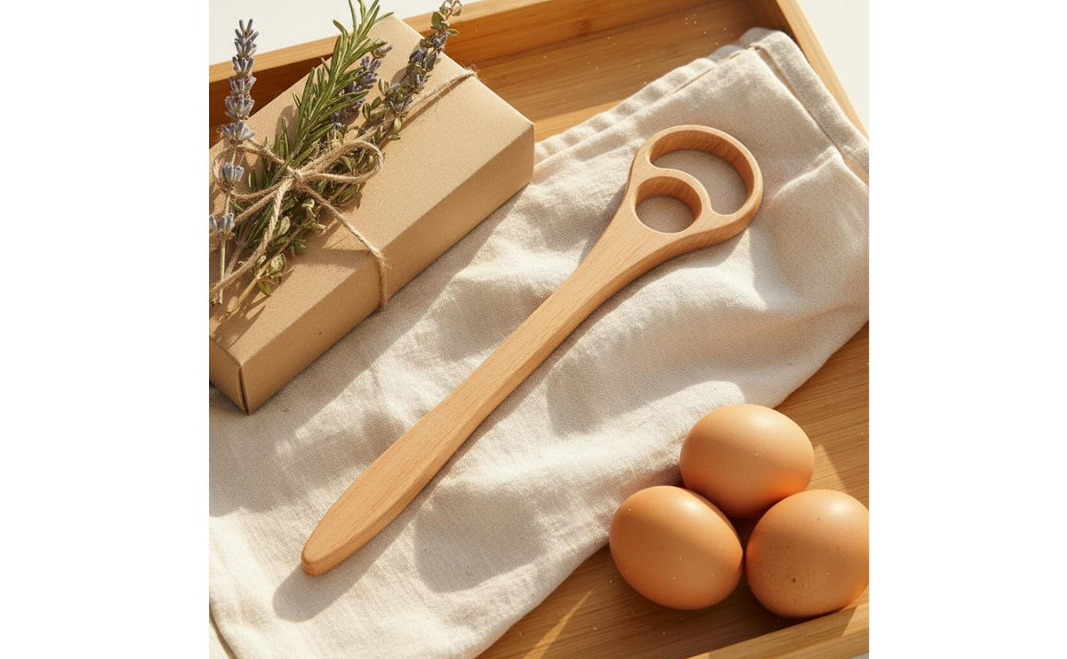 2 Pieces Wooden Batter Whisk Natural Wood Batter Whisk Handmade