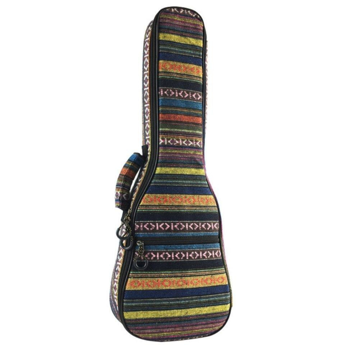 Ukulele Gig Bag Padded Ukulele Case Soft Uke Backpack Ethnic-Style Woven for Musicians, Travel, Lessons