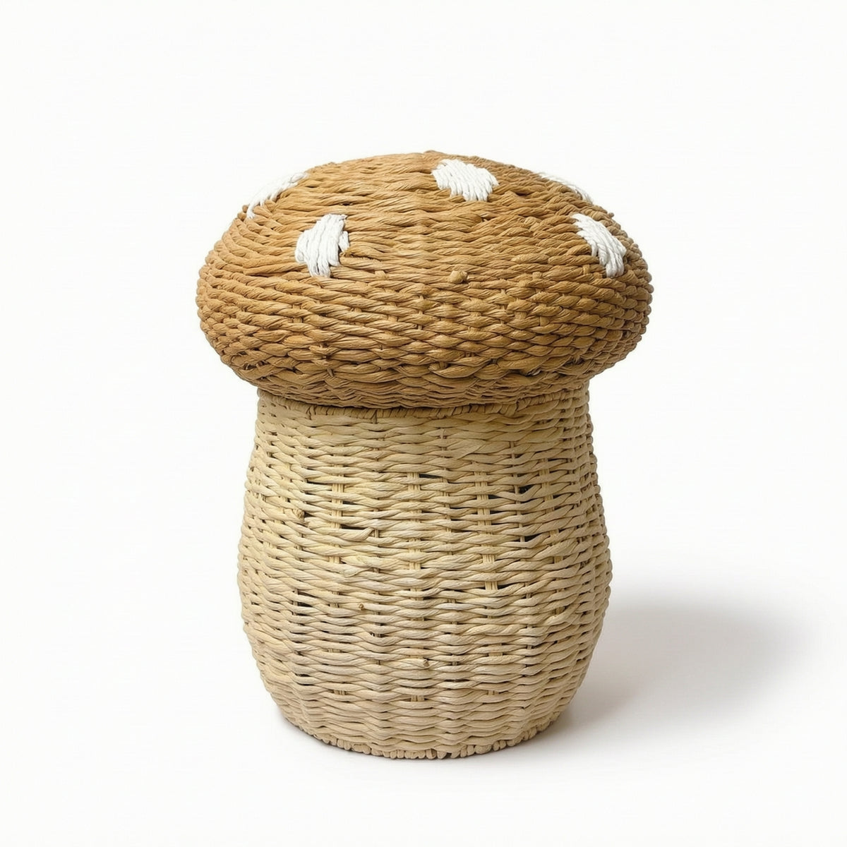 Toadstool Basket with Lid Lidded Toadstool Storage Basket Adorable for Playroom