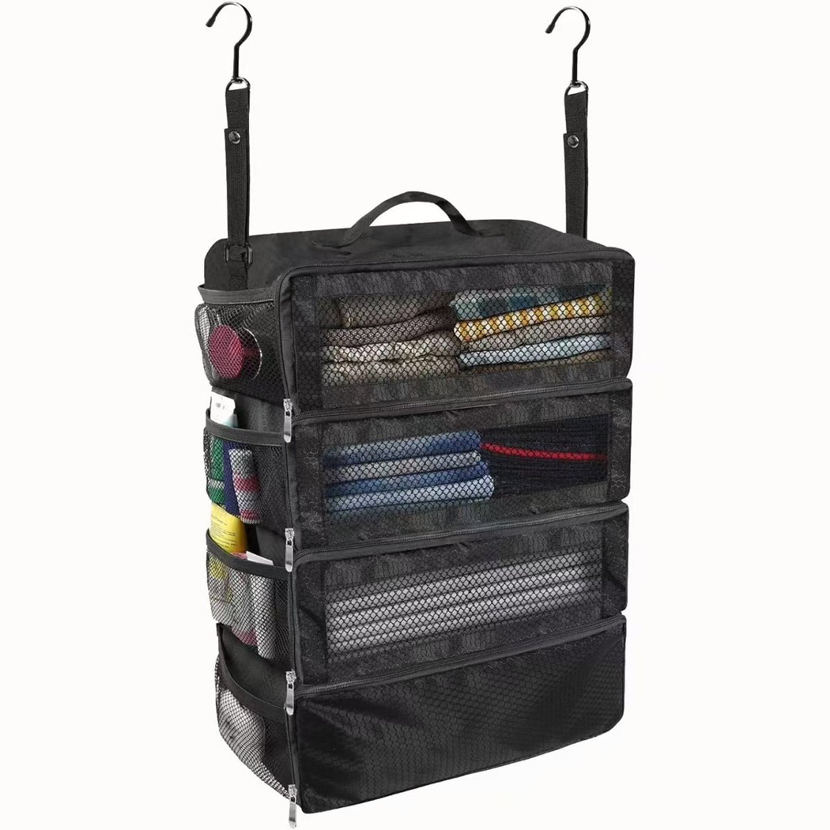 Foldable Multi-Function Clothes Storage Organizer with Hanging Multi-Layer Design, Large Capacity