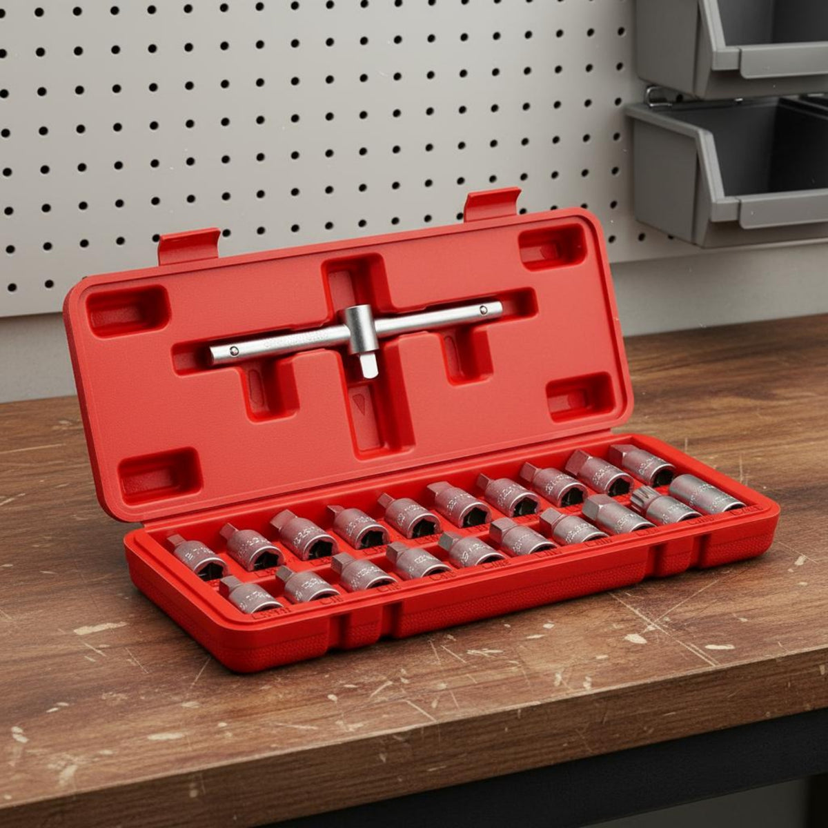21 Pieces Heat-Treated Oil Drain Plug Wrench Set Corrosion-Resistant Drain Plug Socket Set Drop-Forged Automotive Repair Tool Permanent Fit for Mechanics