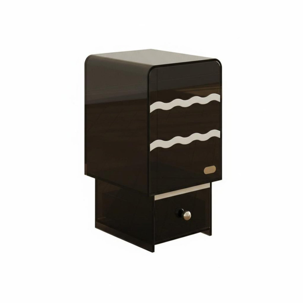 two-levellevel Narrow Stand Space-Saving Nightstand Minimalist Design for Living Room