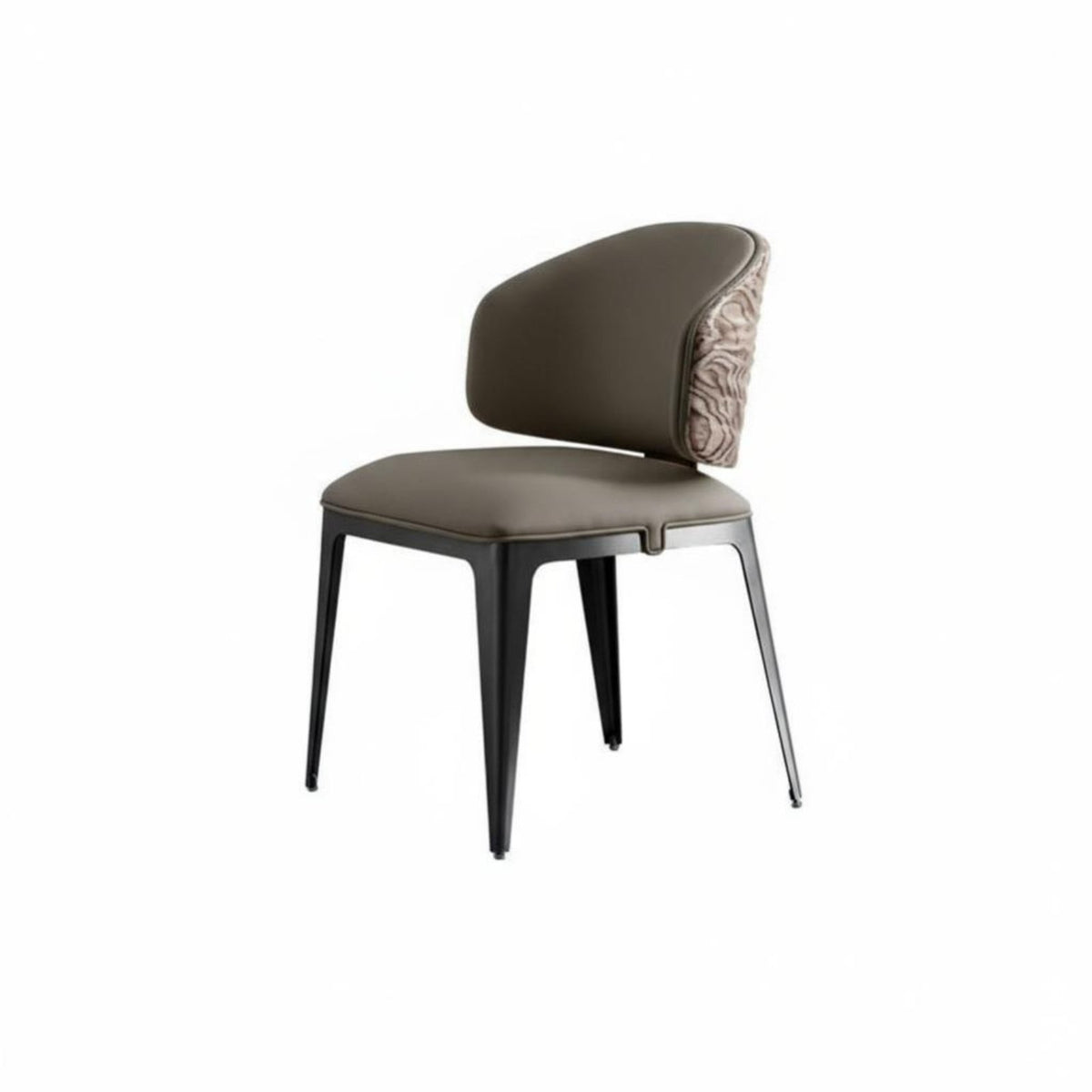 Wavy Backrest Chair Italian design Dining Room Seating Light Luxury Upholstered for Interior Designers, Kitchen