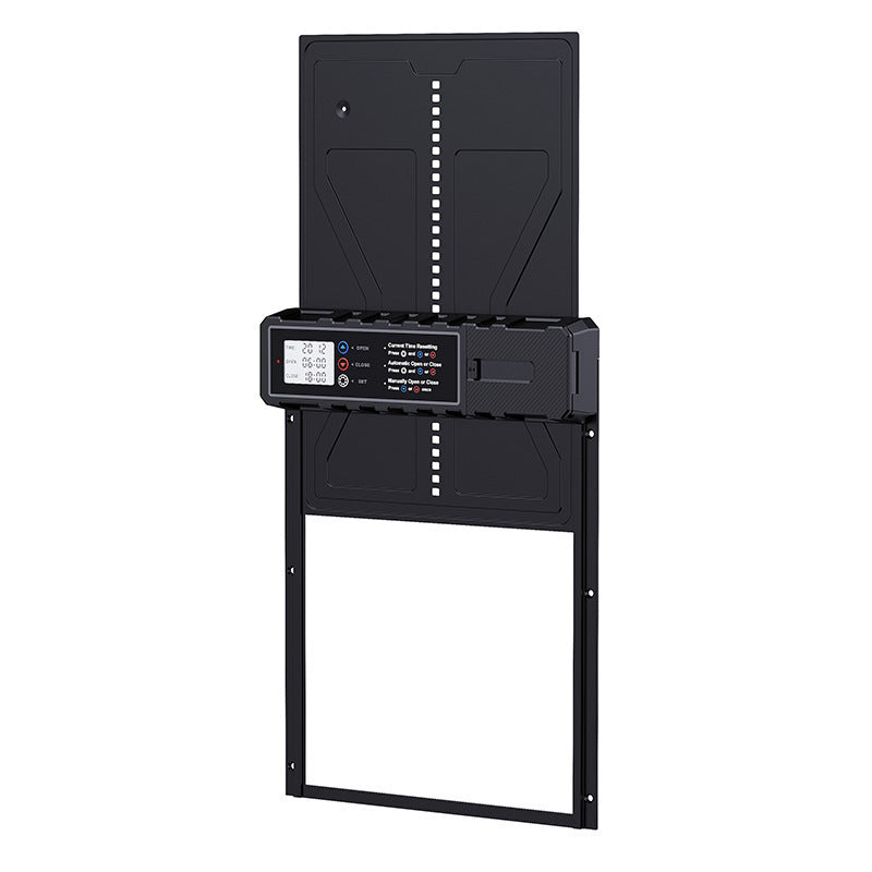 Solar Powered Chicken Coop Door with Large Panel, Long Battery Life, Aluminum Alloy, Remote Control and Timer