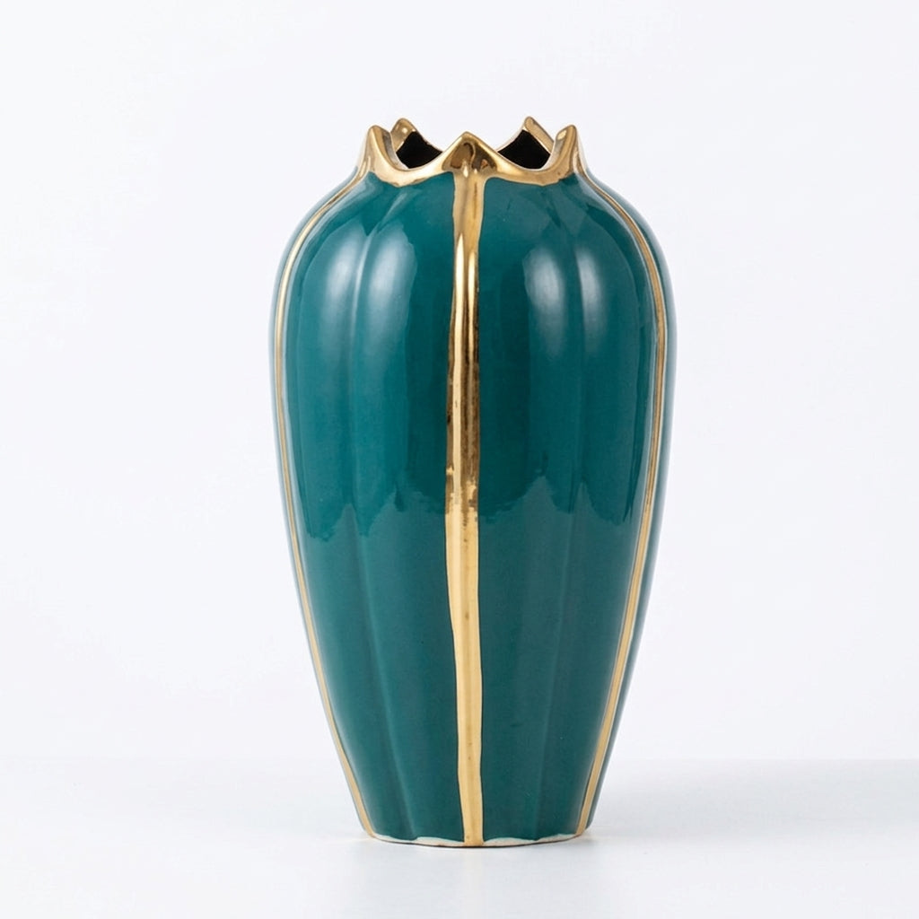 Large Ceramic Pumpkin Vase - European Style