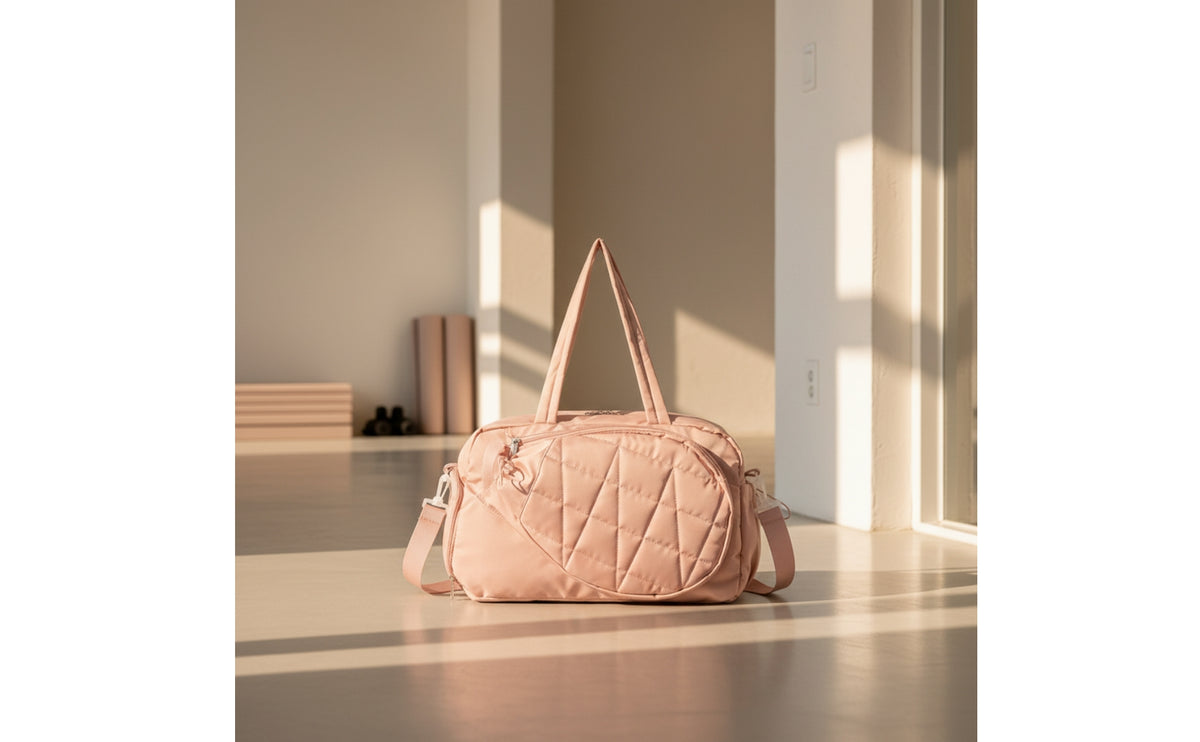Crossbody Quilted Travel Bag Multi-Pocket Duffel Bag with Side Pockets Soft Organized for Travelers, Commuters, Weekend Trips, Gym