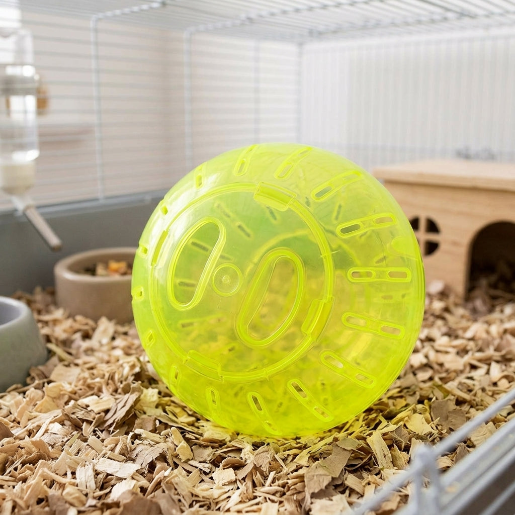 Silent Exercise Ball and Hamster Ball, Dwarf Hamster Sized Ball with Ventilation, Translucent Soft Material for Indoor Portable Activity
