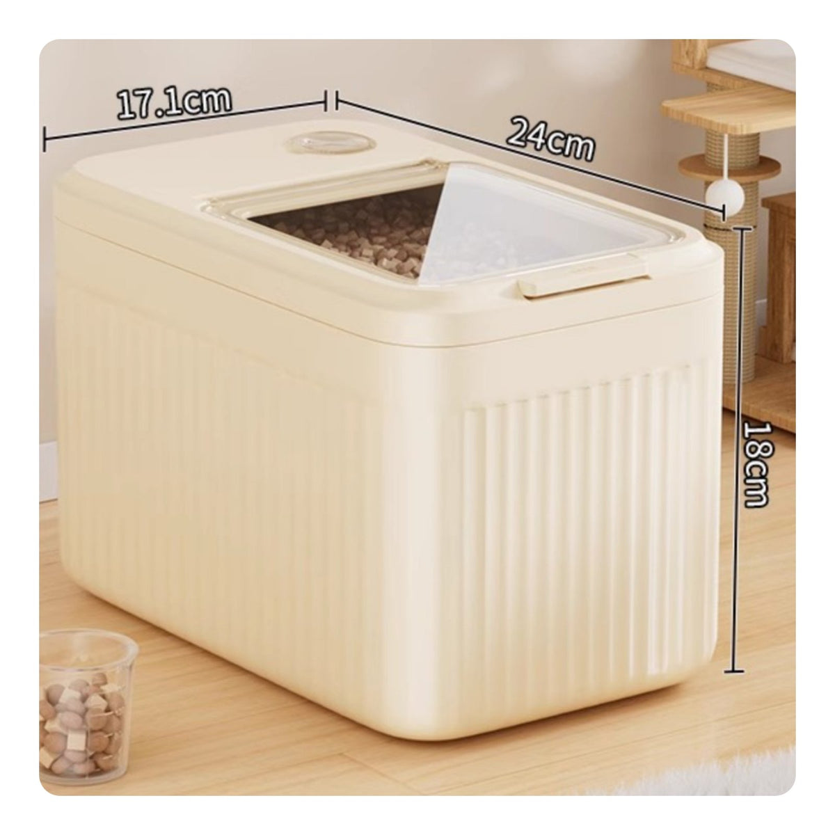 Kitten Food Storage Container Seal Locking Lid Airtight Dog Food Container