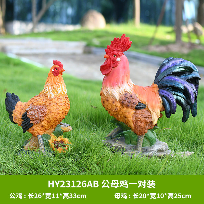 Rooster Hen PAIR