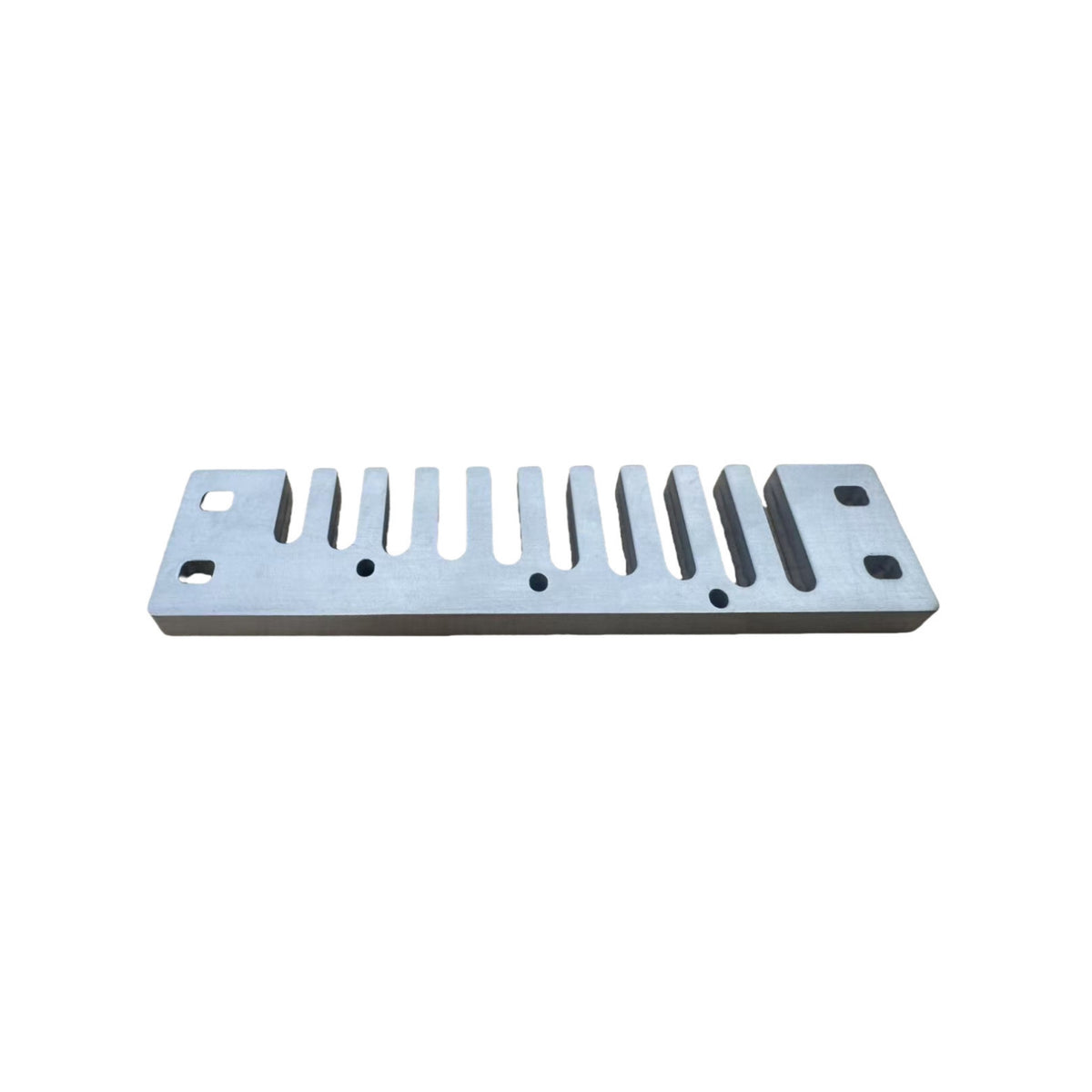 Brushed Metal Aluminum Alloy Harmonica Comb Long-Lasting Harmonica Comb with 10 Slots Lightweight Hardware Wear-Resistant for Builders, Customization