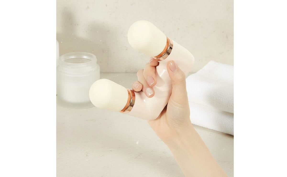 Lightweight Two-Headed-Head Fascia Rechargeable Mini Muscle Massager 5 Speed Modes Portable Percussion Massager Ergonomic Design for Women, Travel