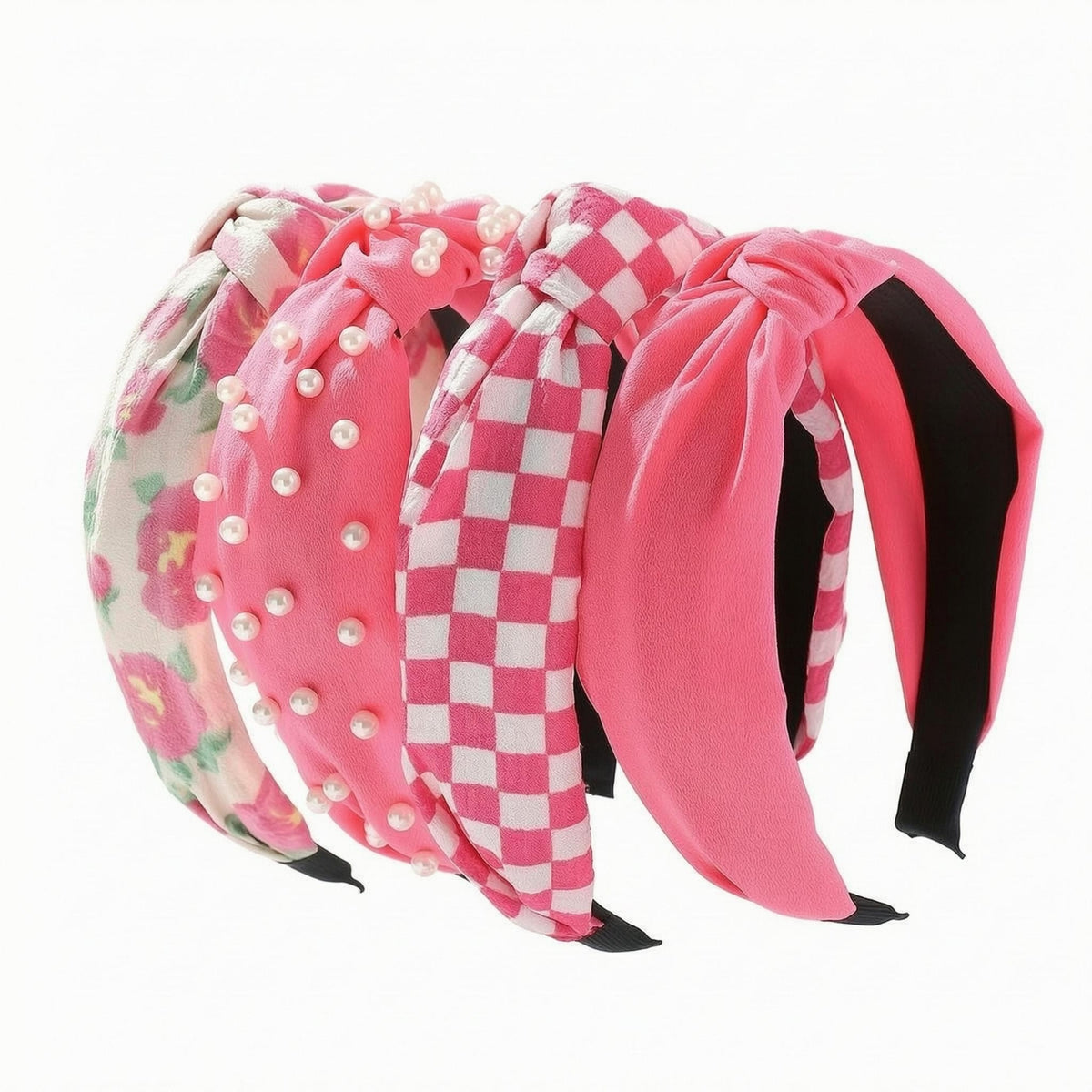 5 Pieces Padded Headband Floral Print Fabric Headband Giftable Set