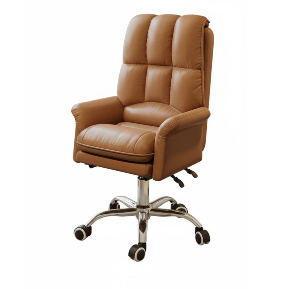 Lumbar & Headrest Support Reclining Chair with Footrest Ergonomic Design High-Back Gaming Seat with Footrest Adjustable Height Swivel Recliner Heavy-Duty Base for Remote Workers, Students, Gamers, Study Room, Bedroom