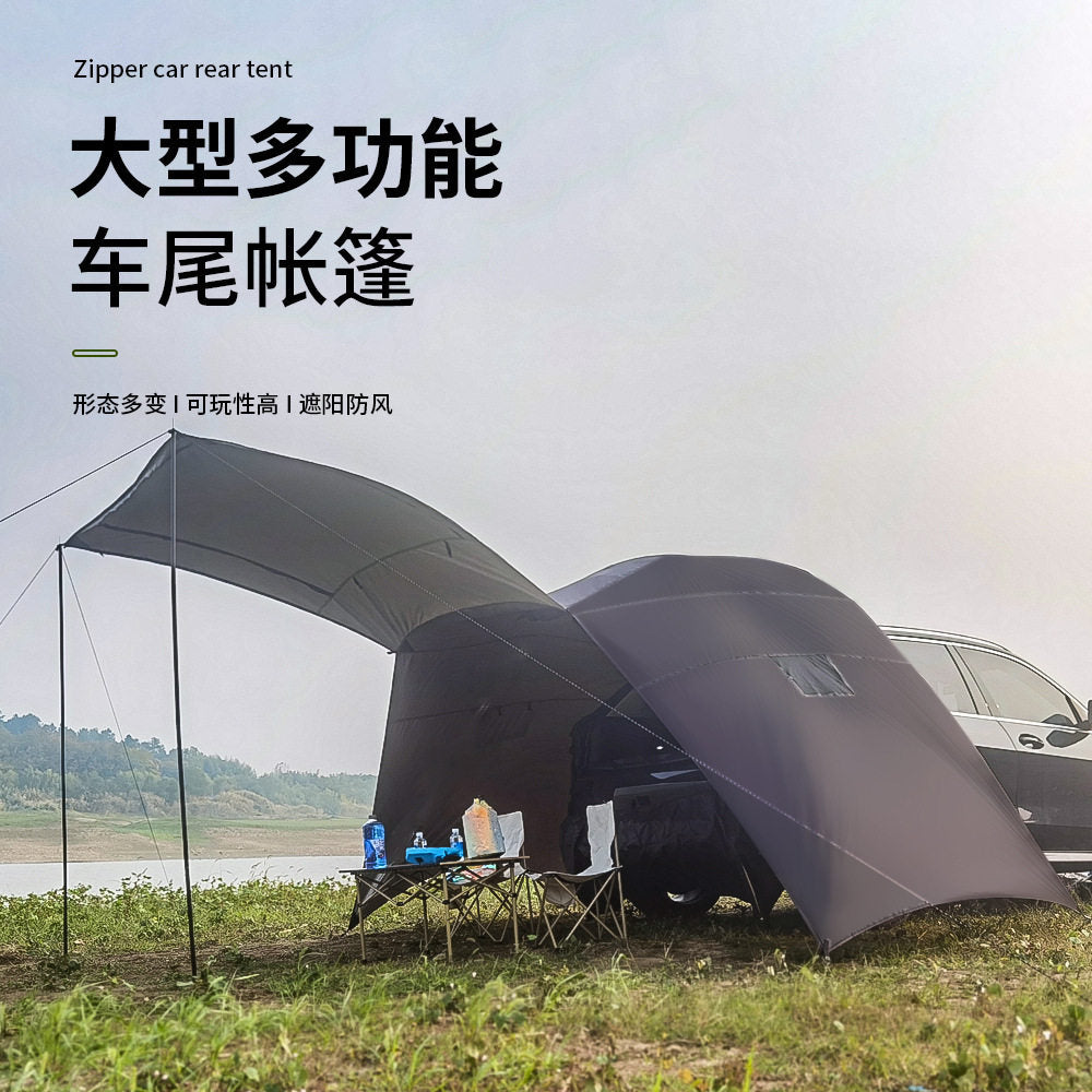 户外大型多功能车尾帐篷露营野营天幕车顶延伸帐遮阳防雨