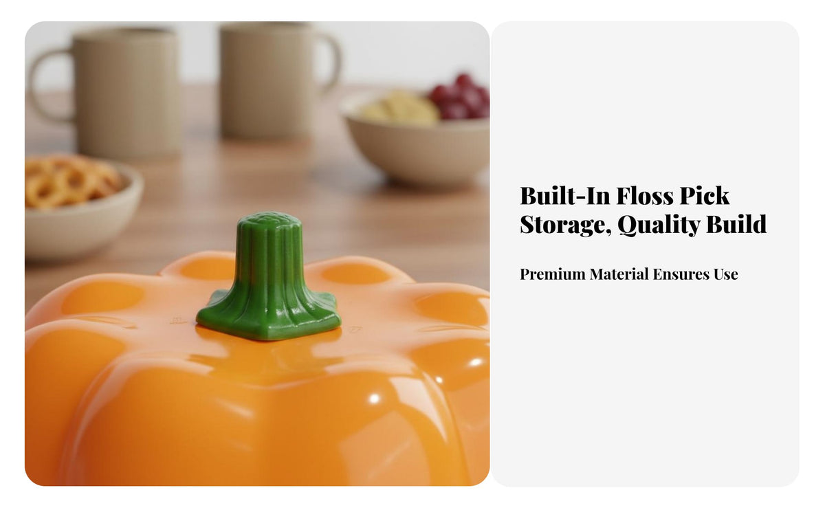 Pumpkin Shaped Candy Dish Large Capacity 2-Tier Bell Pepper Snack Convenient to Clean to Clean Snack Box with Lid for Living Room, Party, Holiday