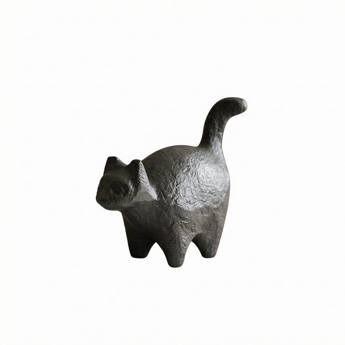 Cast Iron Cat Paperweight Raised Tail Standing Cat Paperweight Decorative