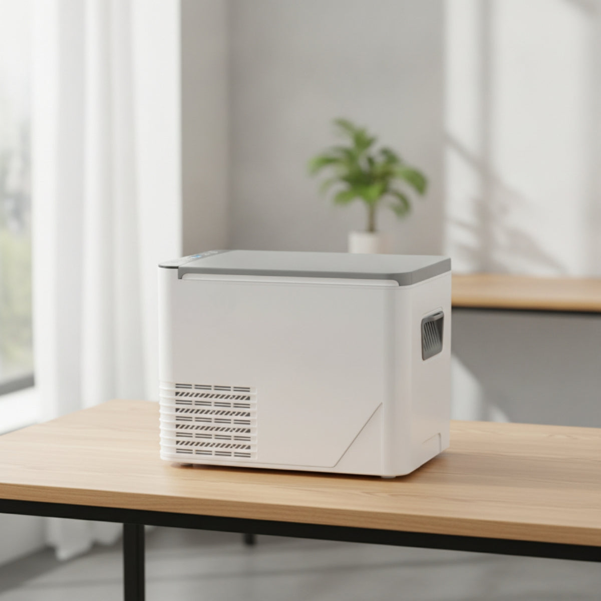 Compact Compressor Mini Refrigerator Space-Saving Portable Cooler Slimline Appliance for Car, Dorm Room