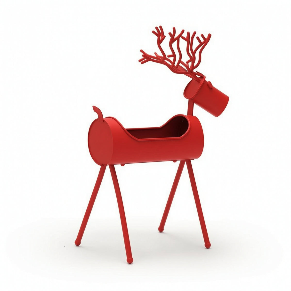Deer Planter Sculptural Deer-Shaped Planter Rustic for Patio, Garden