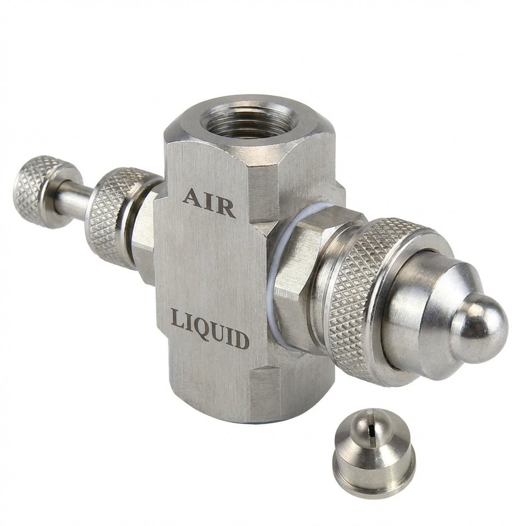 Stainless Steel Spray Tip, 1/4BSPT Female Thread Mist Nozzle, Cone Shape Spray Tip, Uniform and Fine Mist, Pressure Feed Indu