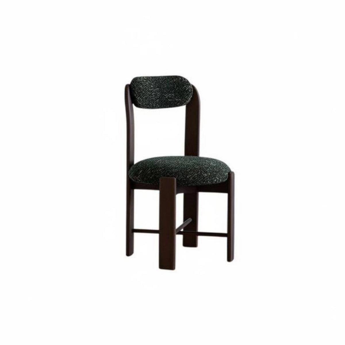 Upholstered Cane Backrest Chair French Design Dining Seat Sturdy Wood Frame Vintage Design for Families, Adults, Kitchen