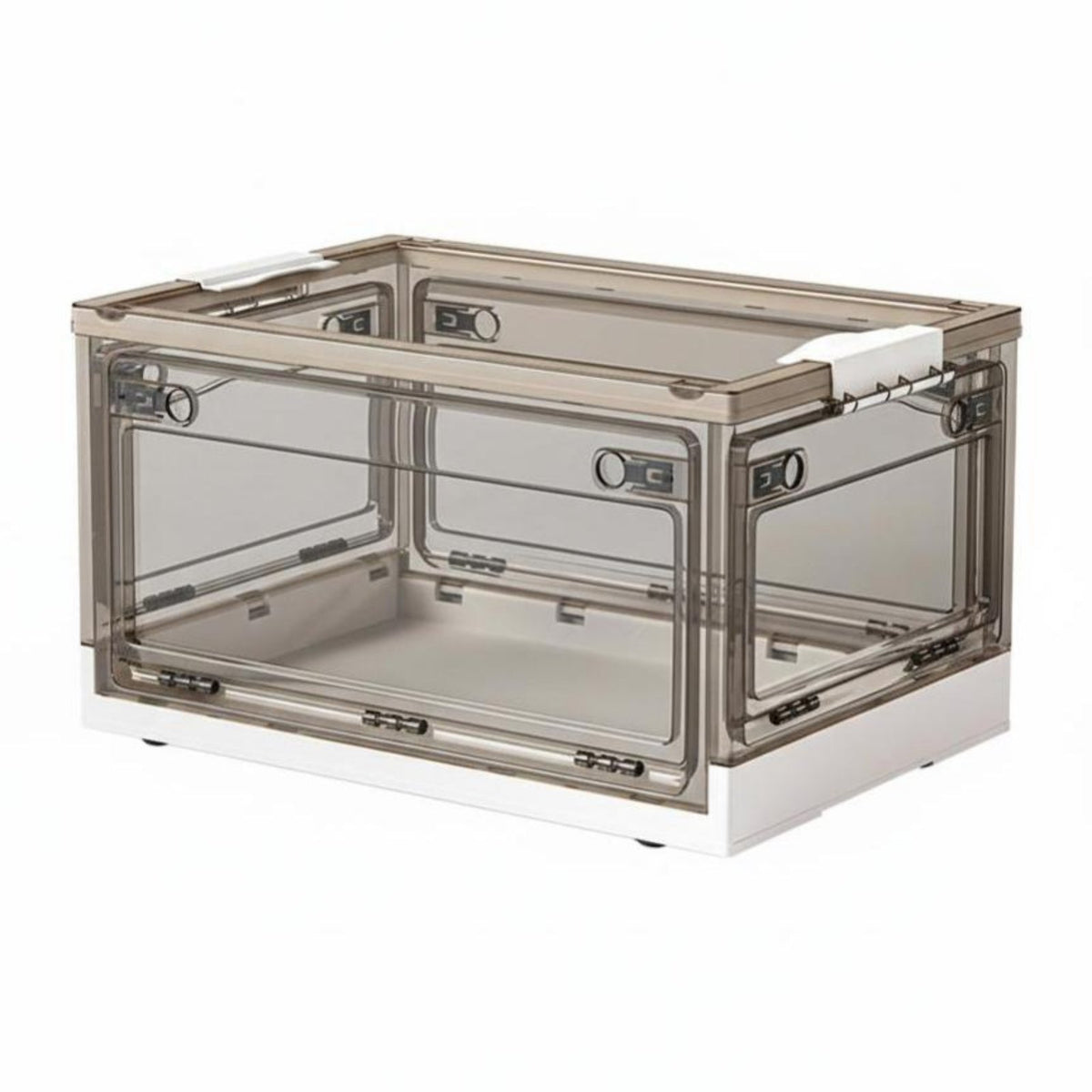 Foldable Storage Box Transparent View Clothes Storage Chest Dust-Proof