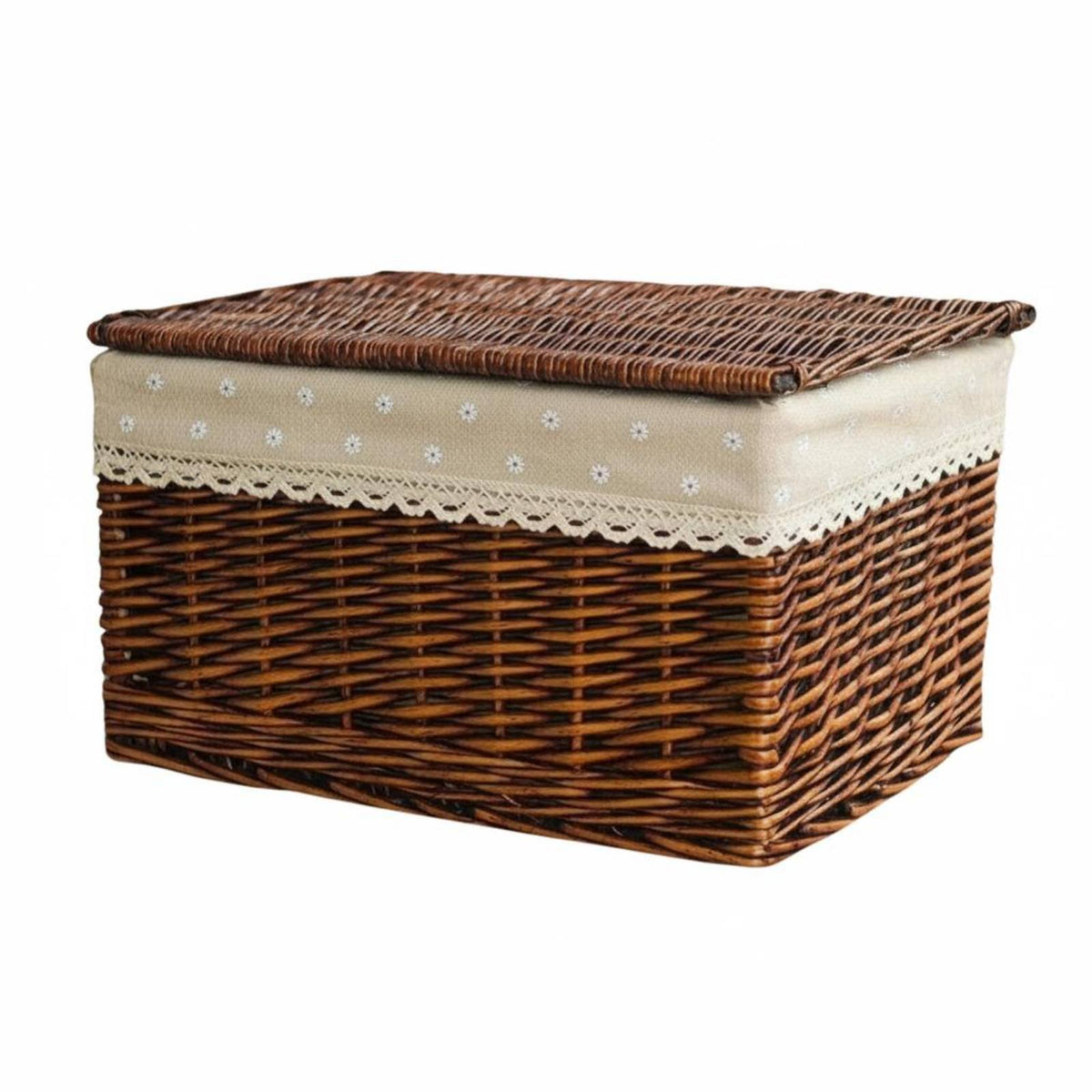 Lidded Wicker Box With Lids Lidded Rattan Trunk Nesting Design for Homeowners