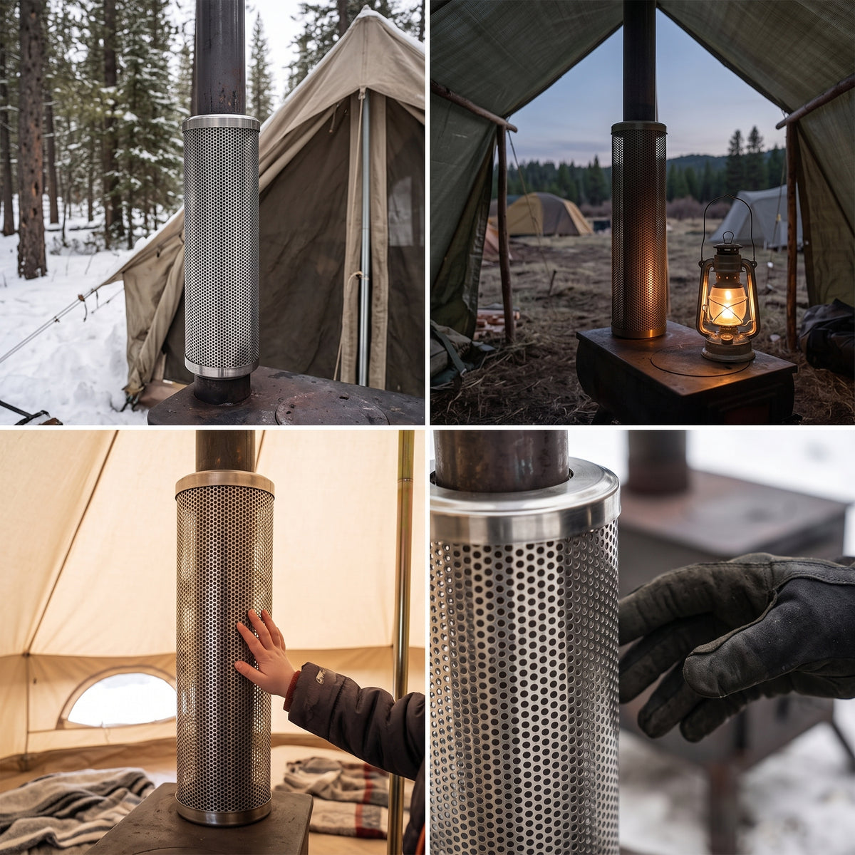 Stainless Steel Chimney Heat Shield for Wood Stoves and Pellet Furnaces