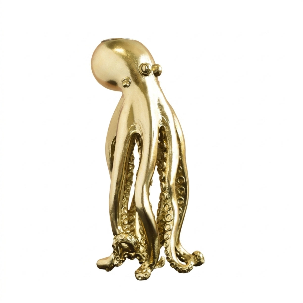 Squid Candle Holder Gold Decor Seaside for Mantel