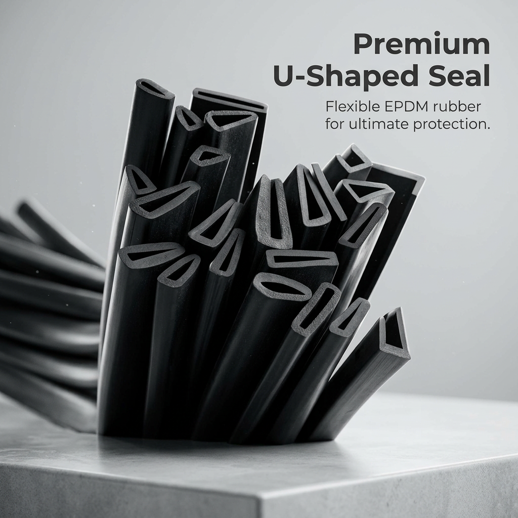 EPDM Rubber Edge Trim for Cars, Flexible Rubber Seal Strip, Automotive Edge Trim Protector, Door Seal Strip for Metal Panels