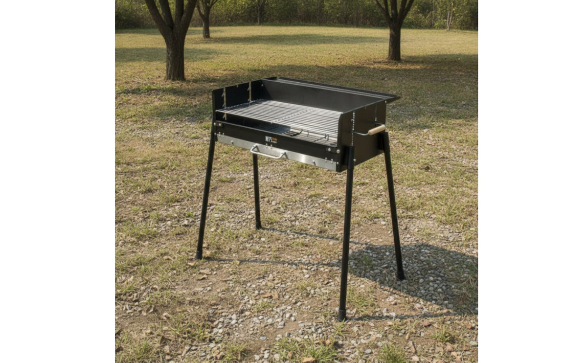 Stainless Steel Foldable Charcoal Grill Outdoor Folding Charcoal Grill Long-Lasting Easy to Clean for Backyard, Camping