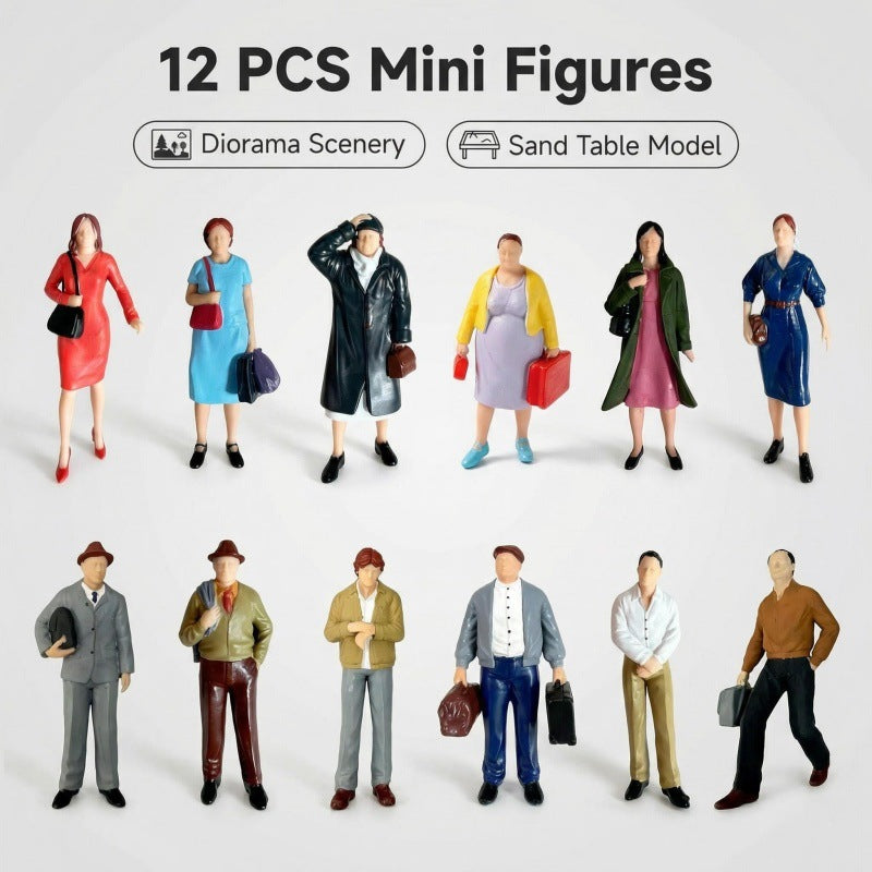Cross-border Simulation Figures of Various Professions: Teacher, Chef, Soldier, Doctor, Nurse, Gardener, etc.