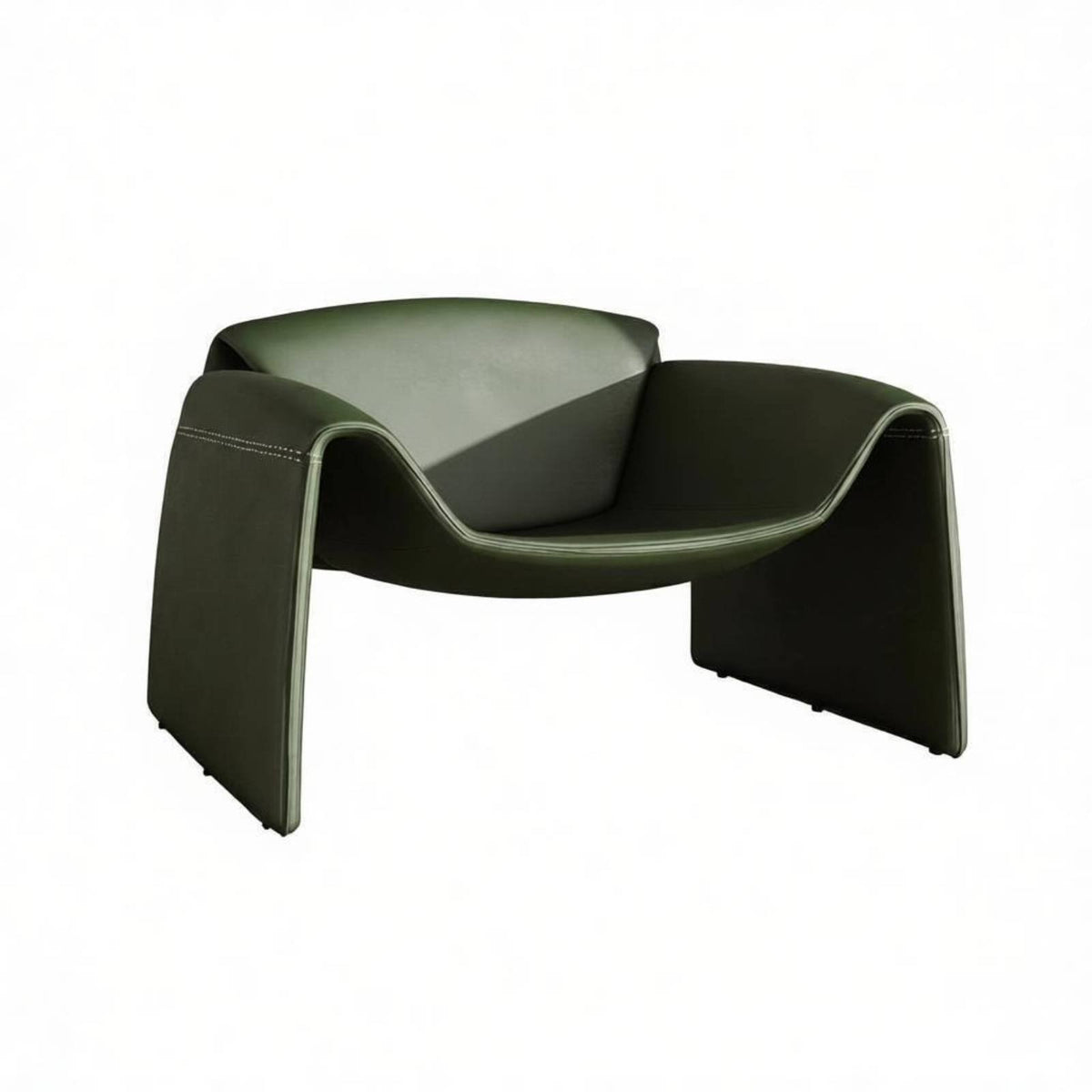 Italian Minimalist Aesthetic claw-formShaped Armchair signature design Accent Chair distinctive outline Seating Furniture Sculptural Form for Interior Designers, Apartment Dwellers, Living Room, Lounge Area, perusing alcove, Small Spaces