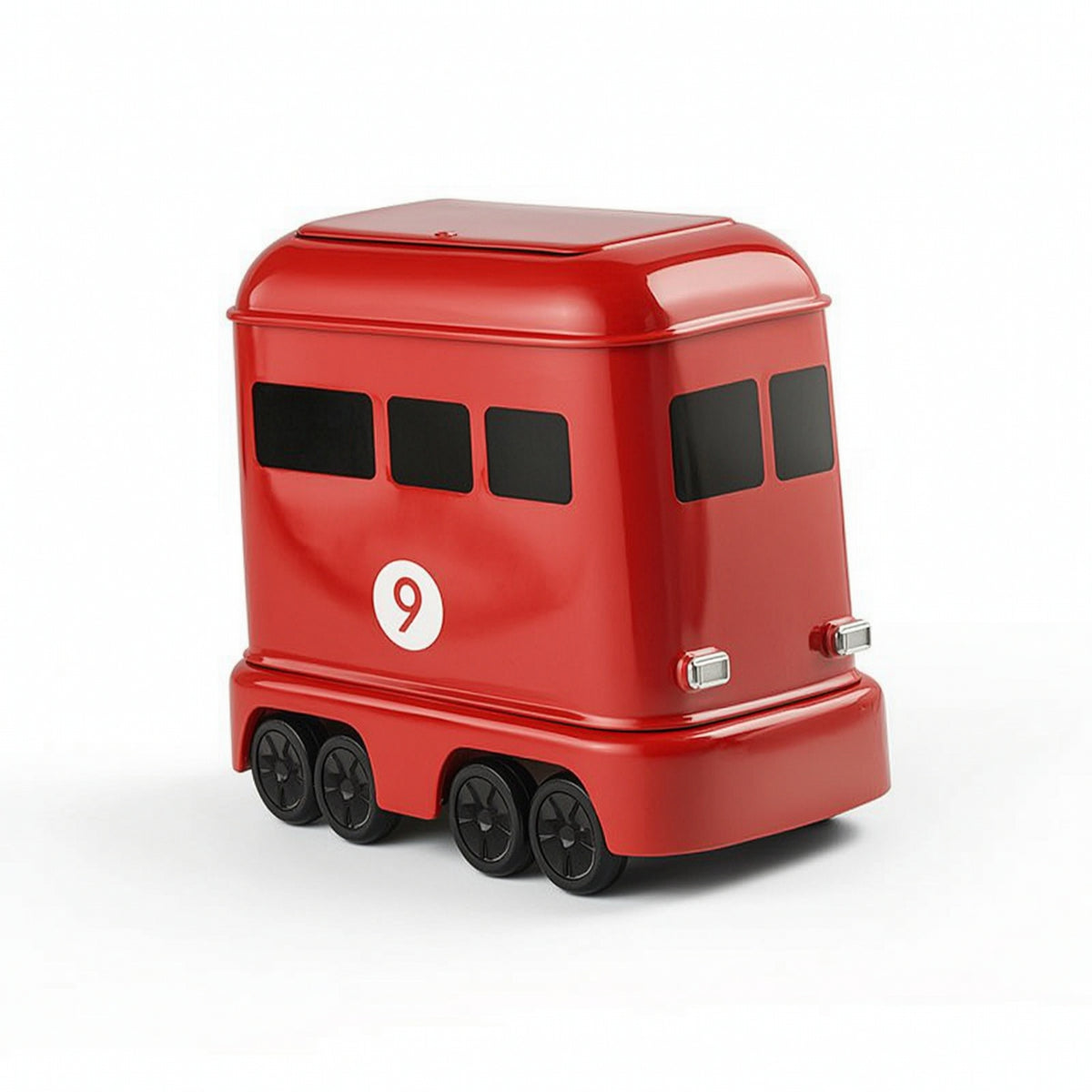 Bus Trash Bin Rolling Cartoon Bus Trash Can Playful for Bedroom, Kids