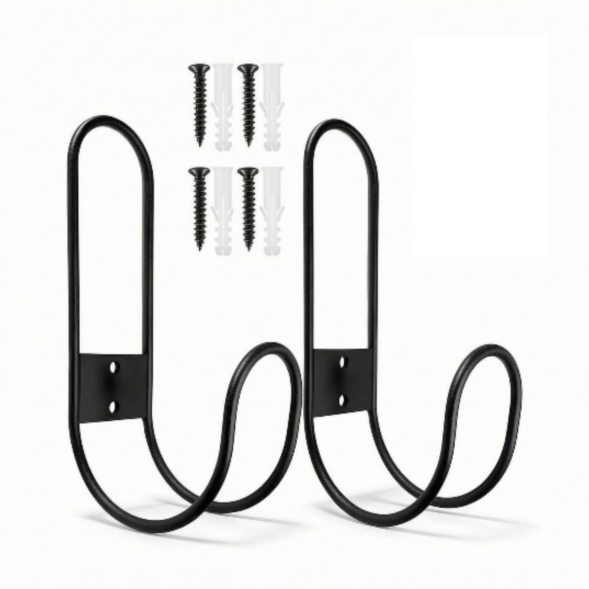 2 Pieces Wall-Mounted Hose Storage Space Saving Holder Rust Proof for Shed