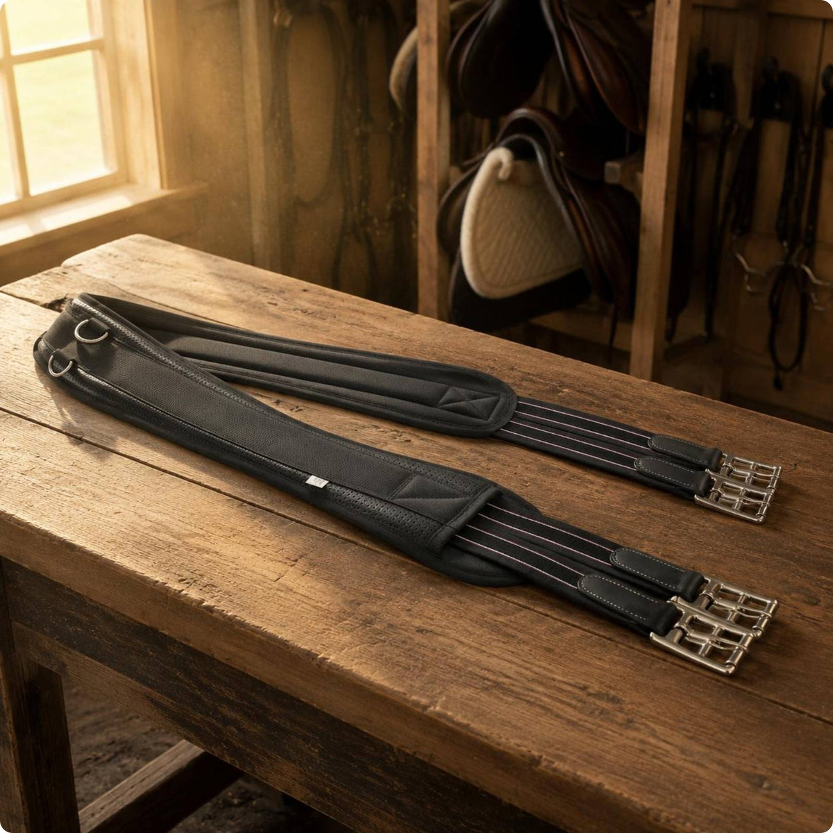 Dark Horse Girth Adjustable Padded Saddle Girth Anatomical Fit