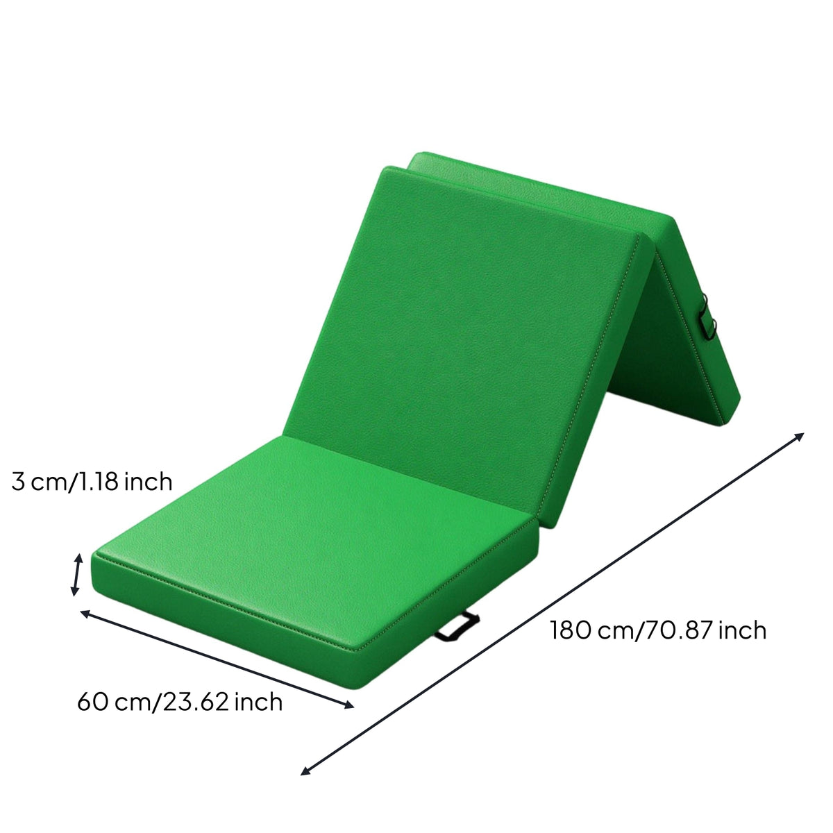 Three-Fold Exercise Mat Portable Folding Exercise Mat Thick for Yogis, Home Gym, Stretching, Mindful Stretching Practice
