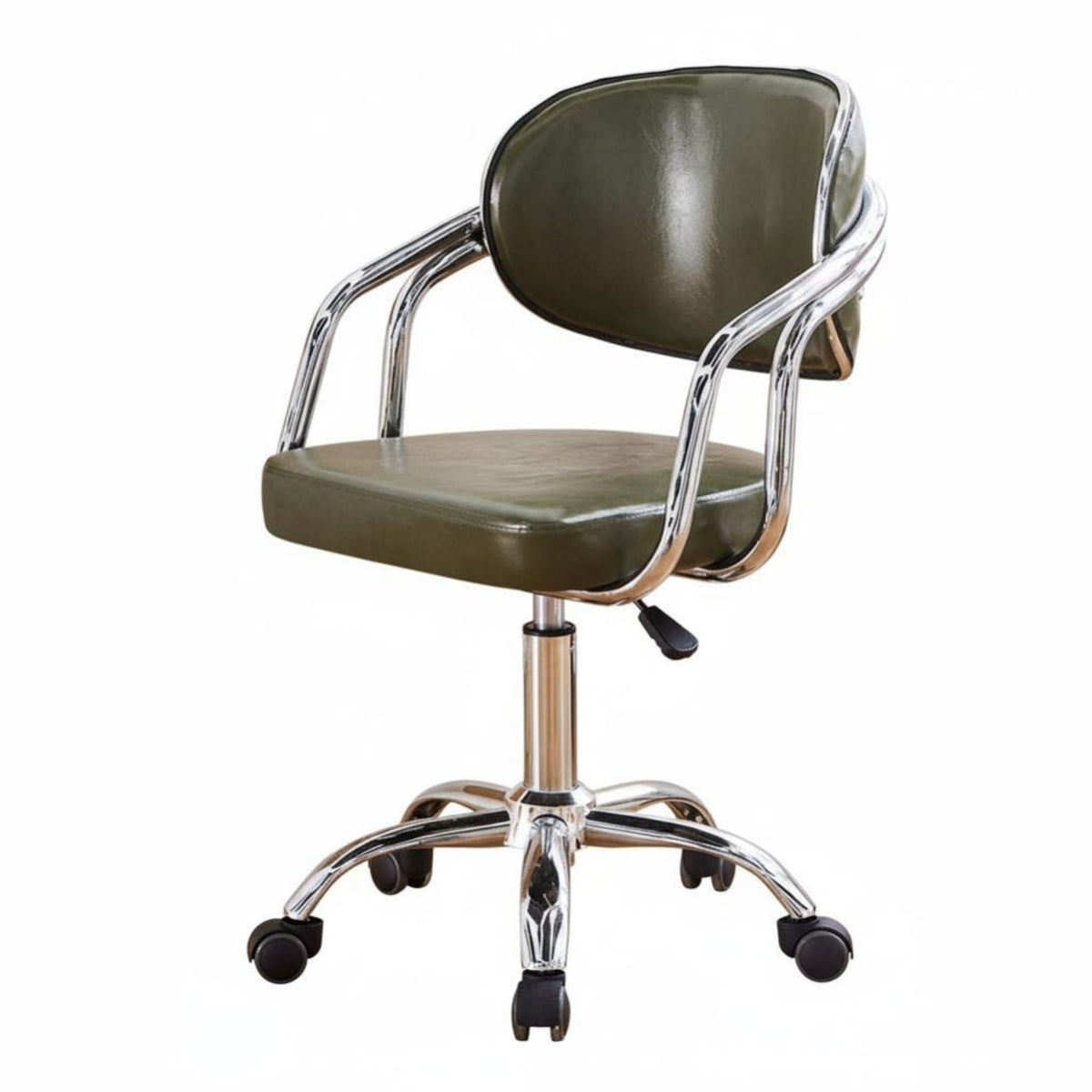 Upholstered Swivel Task Seat Modern Design Desk Chair Quiet Casters