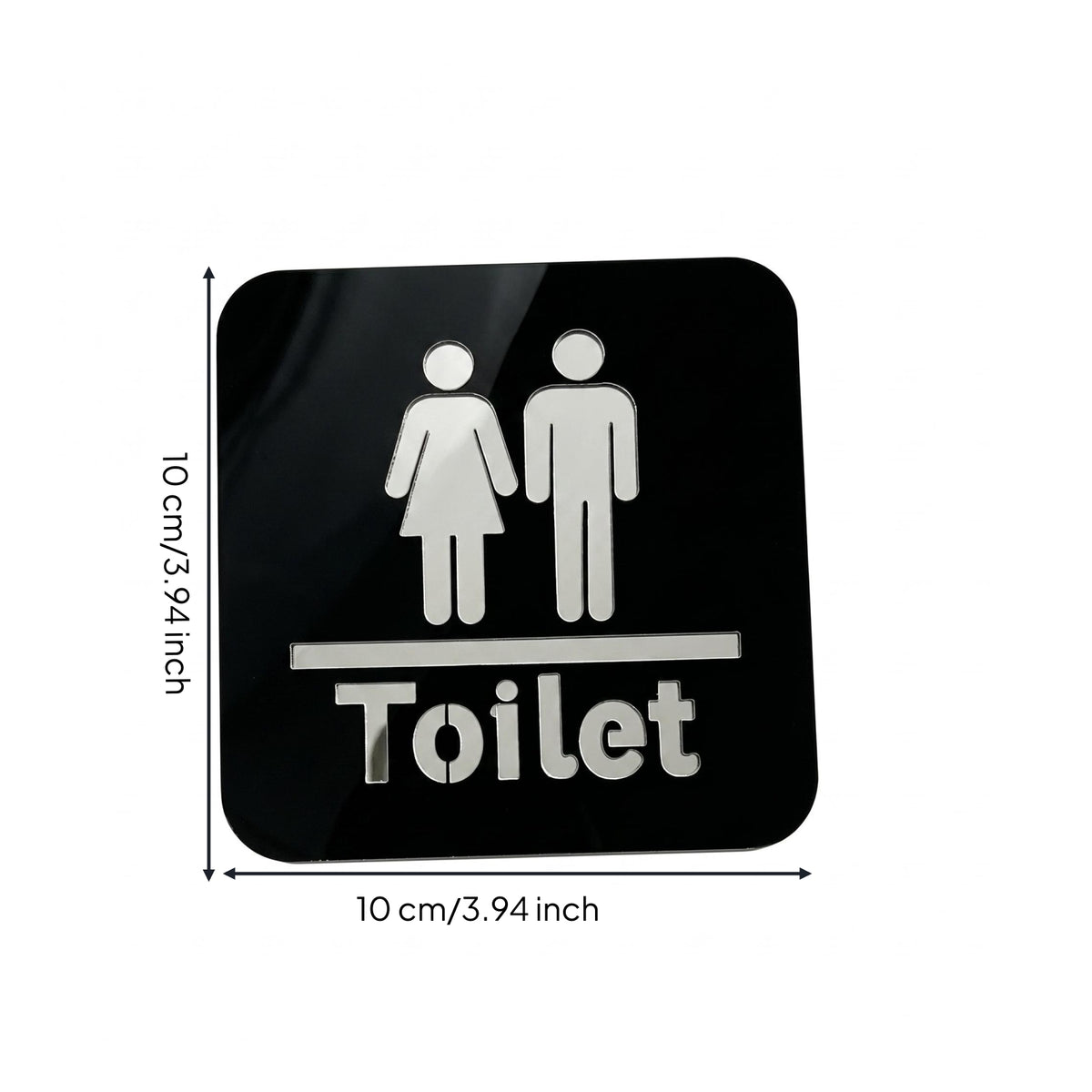Men and Women Bathroom Sign Even Acrylic Restroom Sign Flat