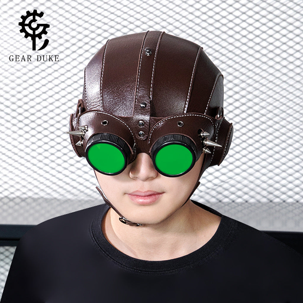 Steampunk PU Flight Cap for Halloween Cosplay