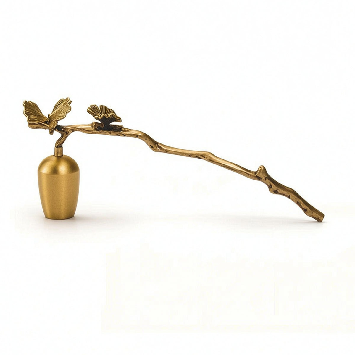 Ginkgo Leaf Candle Snuffer Botanical Brass Candle Snuffer Vintage-Inspired