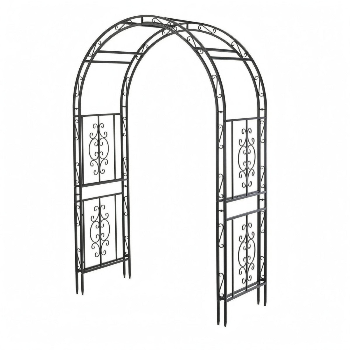 Iron Garden Arch Rust Resistant Outdoor Structure Powder Coated for Park