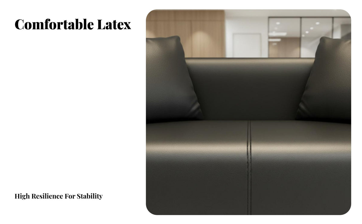 Real Leather Modern Office Sofa Set Minimalist Design Reception Seating Professional Look business-grade Furnishing firm-density Cushioning for managerials, Business Owners, Interior Designers, Waiting Room, Lobby