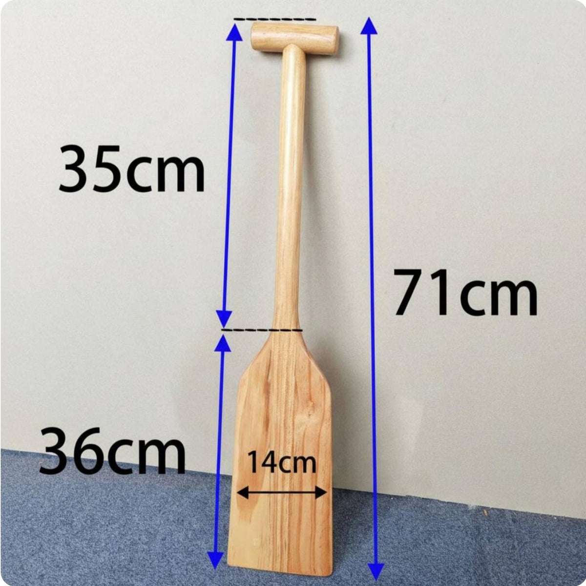 Dragon Boat Paddle Waterproof Paint Flat Dragon Boat Paddle Ergonomic Grip Wood Oar for Decoration