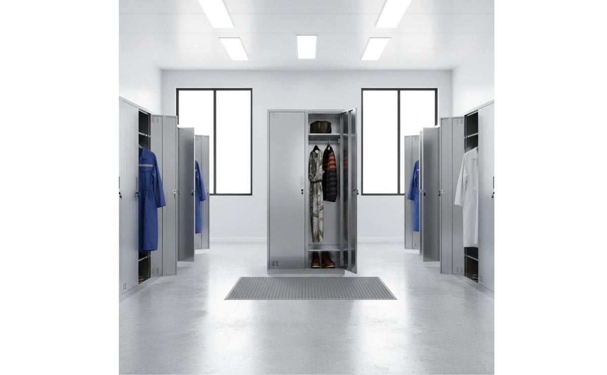 Easy to Clean Stainless Steel Locker Long-Lasting Employee Changing Cabinet Moisture-Proof Multi-Door Storage Cabinet Waterproof for Employees, Factory, Dormitory, Cleanroom, Gym