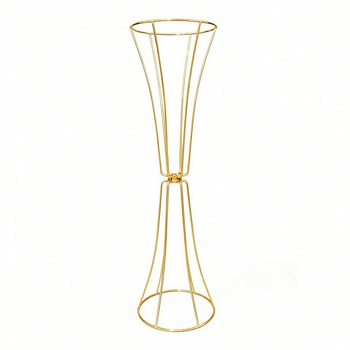 Flower Holder Stand Freestanding Geometric Flower Holder Stand Golden Decorative Piece for Aisle Decoration
