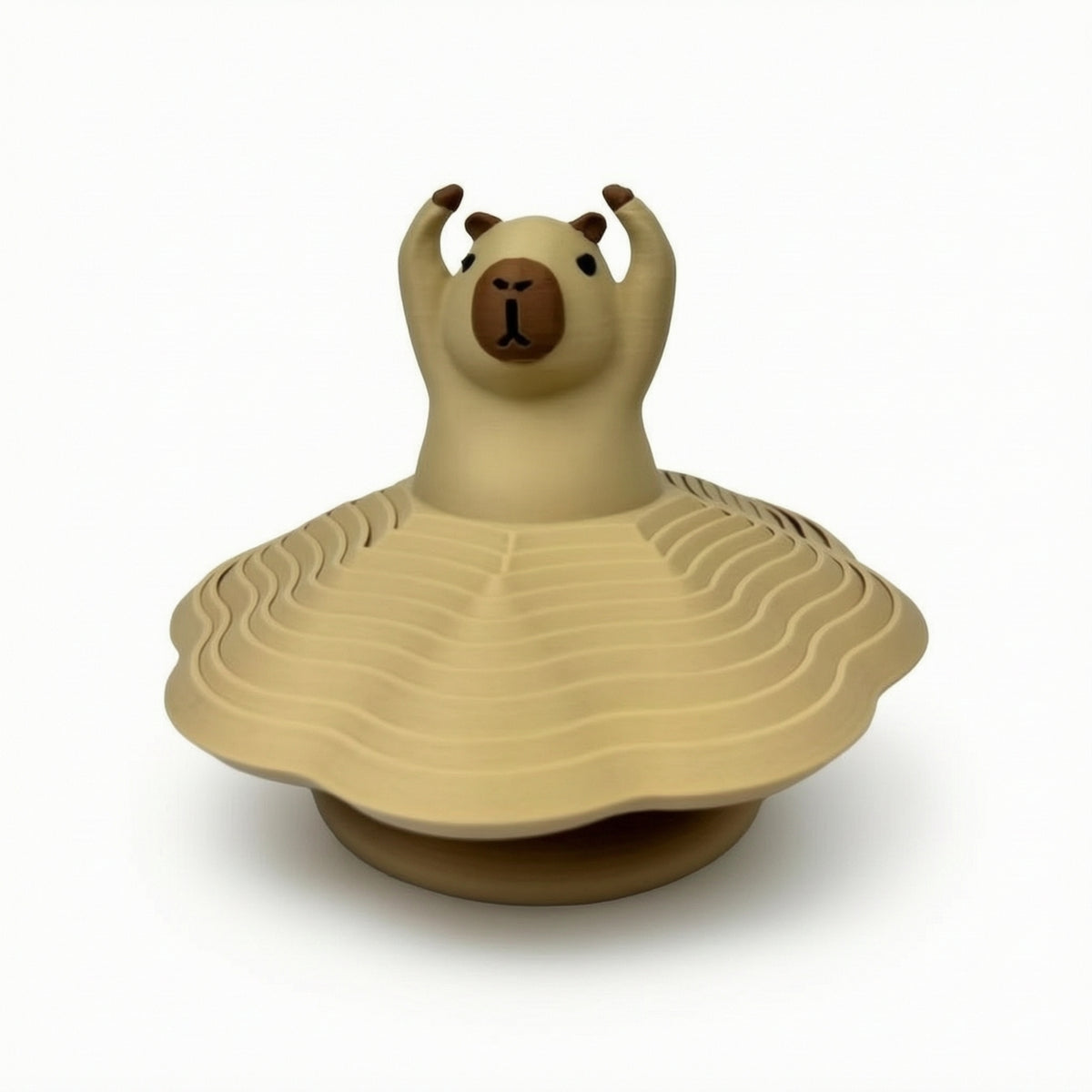 Whimsical 3D Printed Capybara Cute Capybara Figurine Mini Desktop Figure Stable for Study Space
